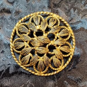 Vintage Large Beautiful Ornate Coat Brooch